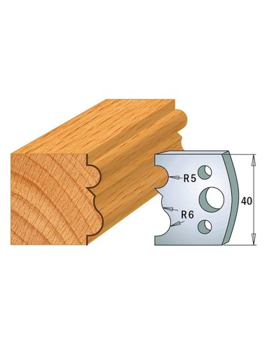 Jeu De 2 Couteaux Profilés Pour Toupie À Bois 40 Mm