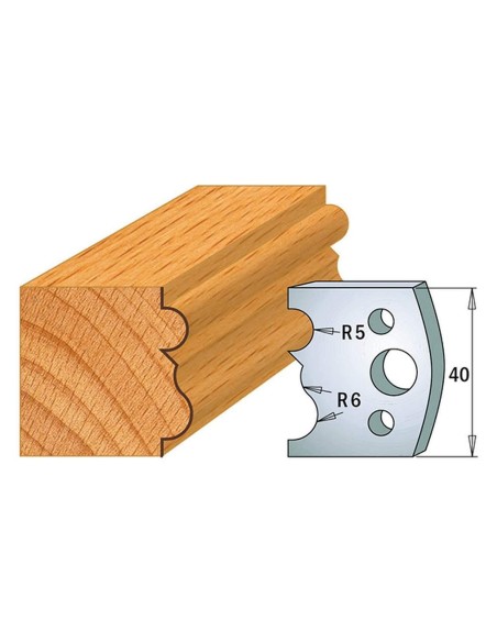 Jeu De 2 Couteaux Profilés Pour Toupie À Bois 40 Mm
