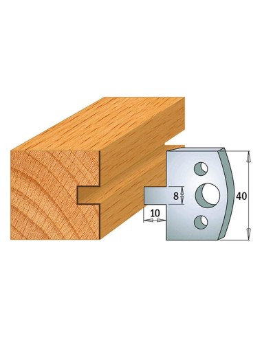 Jeu De 2 Couteaux Profilés Pour Toupie À Bois 40 Mm Profil 94