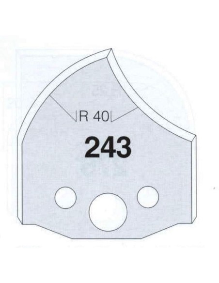 2 - Jeu De 2 Couteaux Profilés Pour Toupie À Bois 50 Mm Profil 243