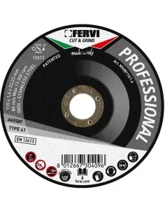 Disque de meulage professionnel pour metal 115x6,5x22 mm aq fervi msd8115/6.5