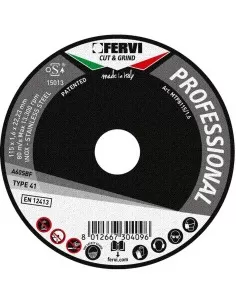 Disque de coupe pour metal 125x1,3x22 mm a60s professionnel fervi mtp8125/1.3