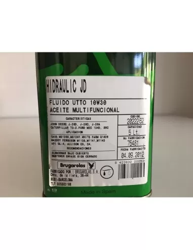 Huile Polyvalente Brugarolas Hidraulic Jd Lt.5
