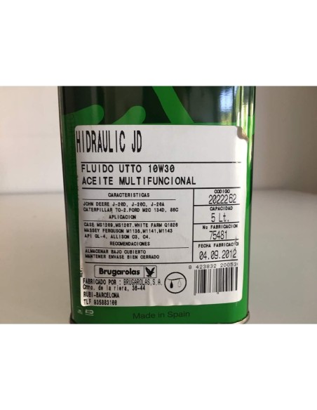 Huile Polyvalente Brugarolas Hidraulic Jd Lt.5