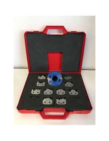 Coffret Porte-Outils À Profiler Avec  10 Jeux De Couteaux Profilés Fers Pour Toupie