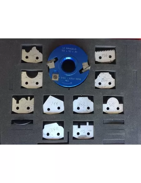 Coffret Porte-Outils À Profiler Avec 10 Jeux De Couteaux Profilés Fers Pour Toupie