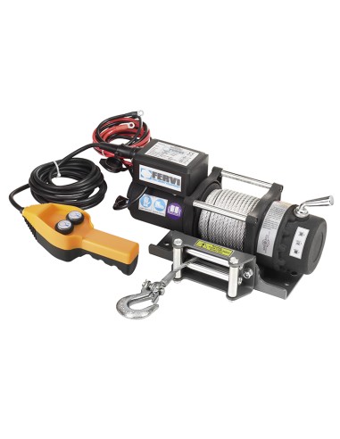 Treuil palan electrique levage a cable 12v fervi 0630/2200