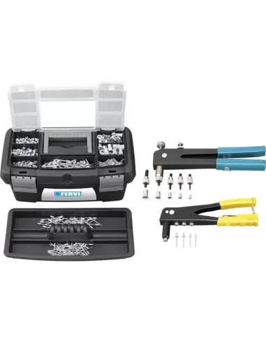Pince à riveter riveteuse set rivetage valise fervi s018