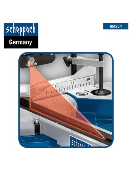 Scie À Onglets Radiale 2000W Ø254 Coupe Bois Scheppach Hm254 + Support Umf1600