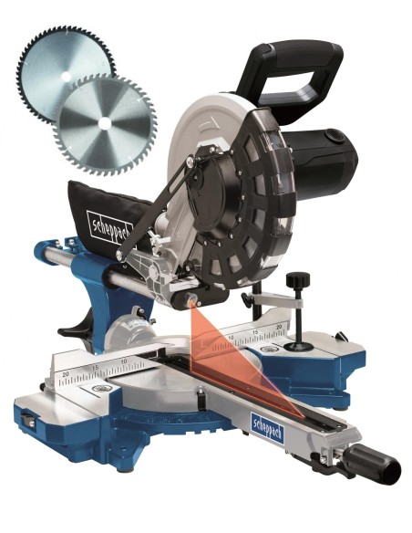 Scie À Onglets Radiale 2000W Ø254 Coupe Bois Scheppach Hm254 + Support Umf1600