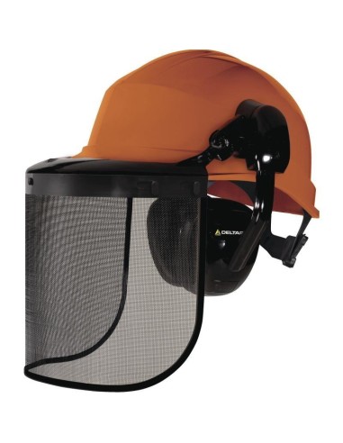 CASQUE DE CHANTIER AVEC VISIÈRE ET COQUILLES DELTAPLUS FORESTIER3