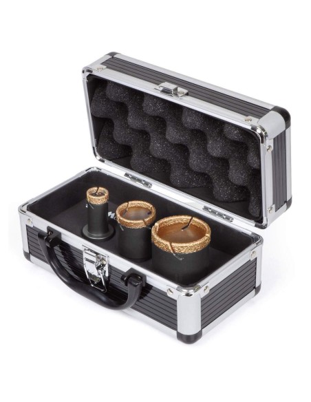 SET DE 3 FRAISES DIAMANTEES POUR PERCAGE SEC ET EAU 27/35/50MM MONTOLIT FSS-KIT