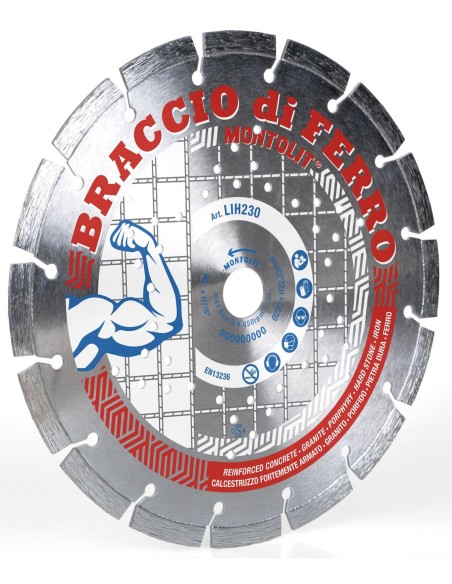 DISQUE DE DIAMANT MONTOLIT LASERMONT LIH Ø 230 MM POUR BETON ARME GRANIT FER