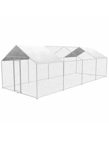 Gabbia per polli da esterno 3x8x2,5mt in acciaio zincato Zipper zi-cr382