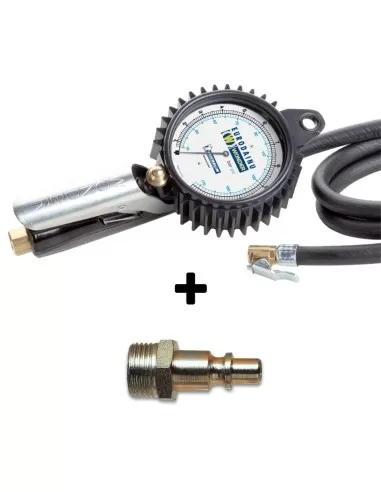 Pistolet Gonflage Pneus Manometre Wonder Eurodainu 1991 Bar Psi Michelin + Racc Italie