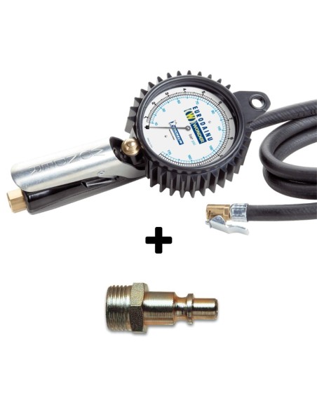 Pistolet Gonflage Pneus Manometre Wonder Eurodainu 1991 Bar Psi Michelin + Racc Italie