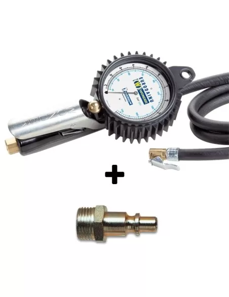 Pistolet Gonflage Pneus Manometre Wonder Eurodainu 1991 Bar Psi Michelin + Racc Italie