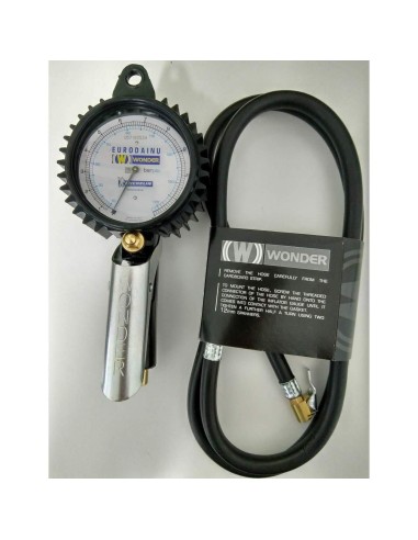 Pistolet Gonflage Pneus Manometre Wonder Eurodainu 1991 Bar Psi Michelin + Racc Italie