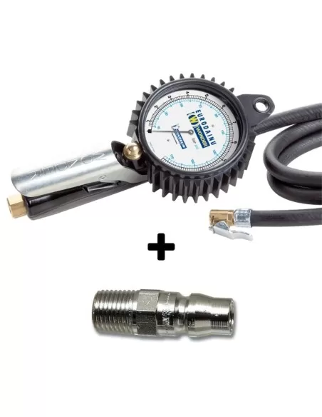 Pistolet Gonflage Pneus Manometre Wonder Eurodainu 1991 Bar Psi Michelin + Racc Japan