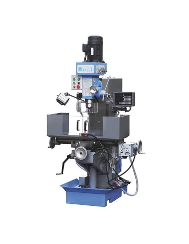 Fraiseuse vertical tête rapide pour métal 400v 1,5kw fervi f050