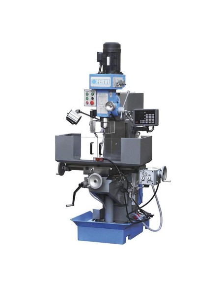 Fraiseuse vertical tête rapide pour métal 400v 1,5kw fervi f050