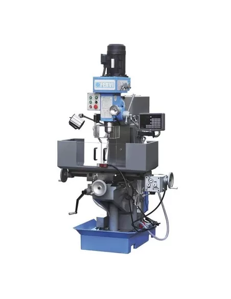 Fraiseuse vertical tête rapide pour métal 400v 1,5kw fervi f050
