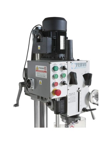 Fraiseuse perceuse vertical métal à engrenages 400v fervi t047/230v