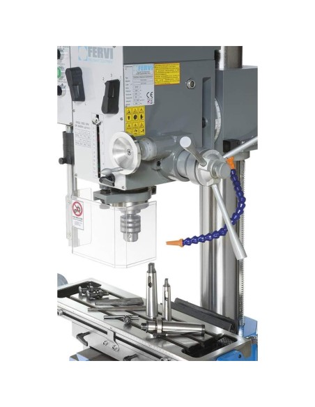 Fraiseuse perceuse vertical métal à engrenages 400v fervi t047/400vda