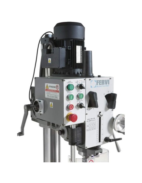 Fraiseuse perceuse vertical métal à engrenages 400v fervi t047/400vda