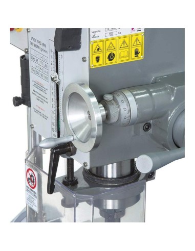 Fraiseuse perceuse vertical métal à engrenages 400v fervi t044/400v