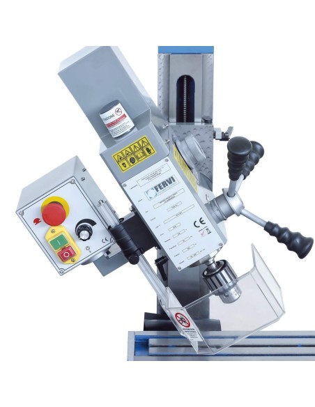 Fraiseuse perceuse vertical métal tête à incliner à engrenages fervi t059/16v