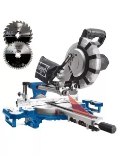 Troncatrice radiale per legno 2000w ø210 Scheppach hm216spx con 2 dischi