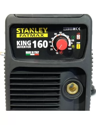 Saldatrice inverter 160a mma con accessori e maschera stanley fatmax king 160