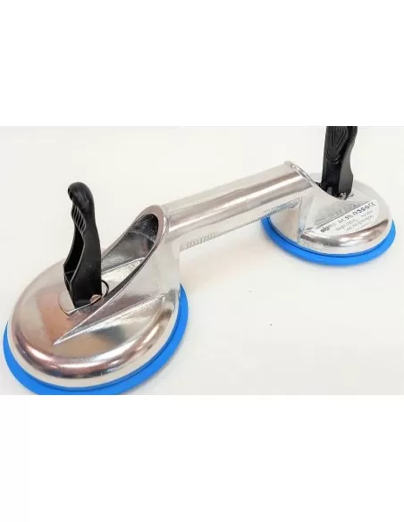 2 - Ventouse double en aluminium Sigma 51l ø120 mm capacité max 80kg