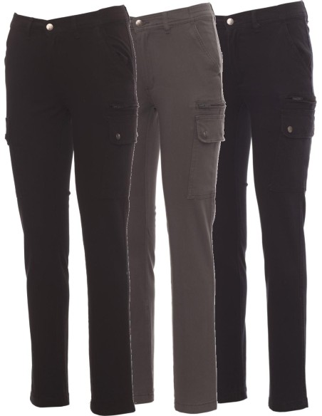 Pantalon Coton Femme Pour Le Travail Multi-Saisons Multi-Poches Payper Forest Lady Stretch