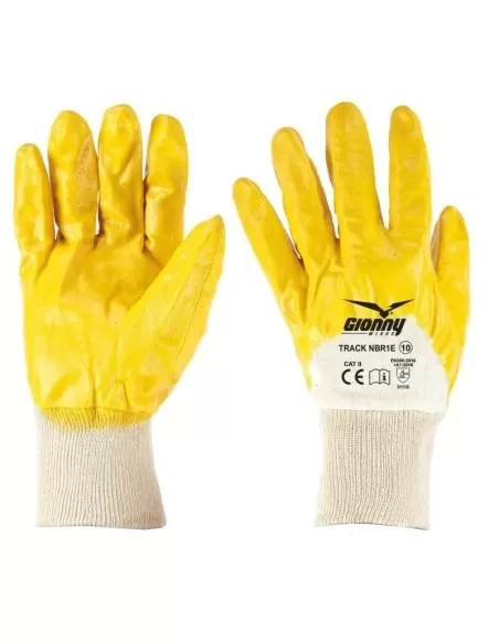 Gants De Travail Enduits En Nbr Dos Ventilé Avec Poignet En Tricot Payper Track Nbr1E