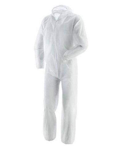 Boite De 50 Combinaisons Jeables De Travail Laminées Jetables Avec Capuche Payper Pp-U-01 Coverall