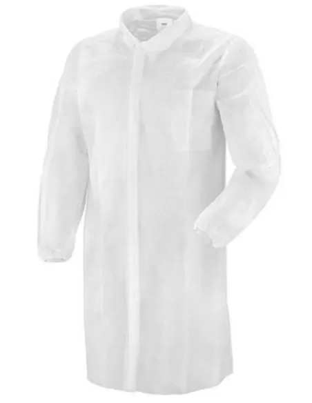 Boite De 50 Blouses A Usage Unique De Travail Jetables En Polypropylene Payper Pp-U-02 Lab Coat