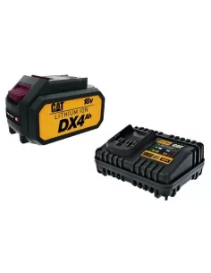 Kit Avec 1 Batterie Au Lithium 18V 4.0Ah Dxb4 + 1 Chargeur De Batterie Dxc4 Cat