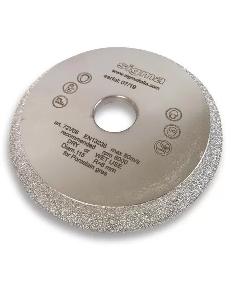 MEULE 72V10S Ø 115 mm RAYON 10 POUR SIGMA JOLLY EDGE 37A1D 37A1PD