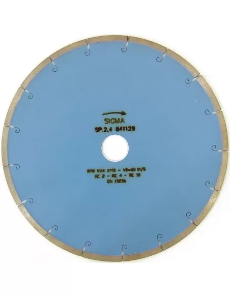 DISQUE DE DIAMANT SIGMA 79C Žÿ250 TROU 30 mm EPAISSEUR 2,5mm POUR LA COUPE HUMIDE