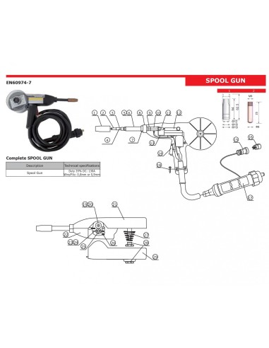 Torche Spool Gun Pour Soudage Mig