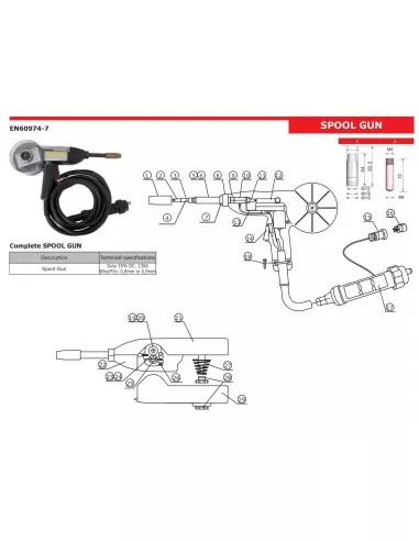 Torche Spool Gun Pour Soudage Mig