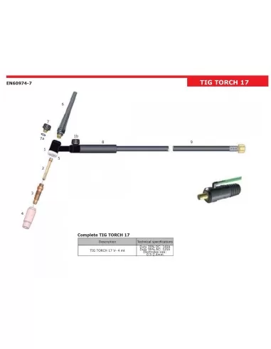 Torche Tig 17 Pour Soudage Avec Cable