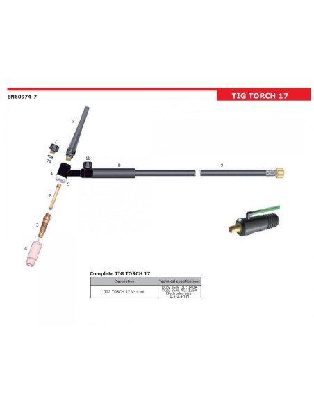 Torche Tig 17 Pour Soudage Avec Cable