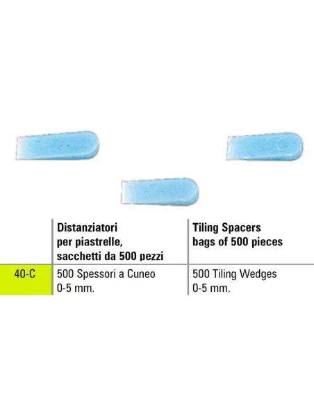 2 - Entretoise de carrelage coin Sigma 40-c 500 pièces épaisseur mm 0 - 5