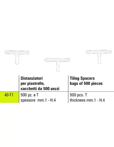 2 - Entretoise de carrelage t Sigma 40-t1 500 piž&ecirc;ces ž&euml;paisseur mm 1 - h.4