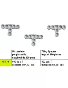 2 - Entretoise de carrelage t Sigma 40-t10 500 pižêces žëpaisseur mm 1 - h.4