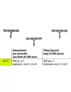 2 - Entretoise de carrelage t Sigma 40-t3 500 pižêces žëpaisseur mm 3 - h.4,5
