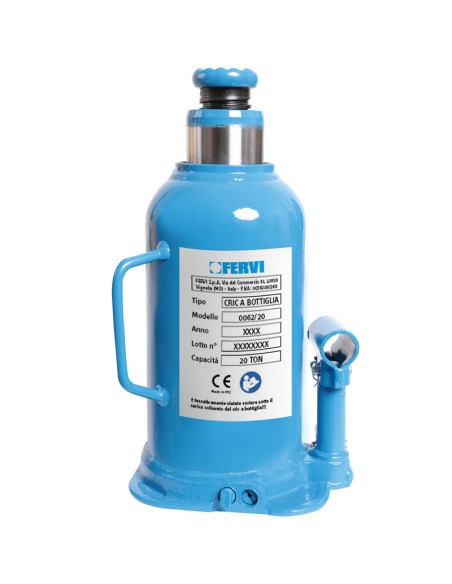 Cric hydraulique de levage bouteille 20 tonnes fervi 0062/20